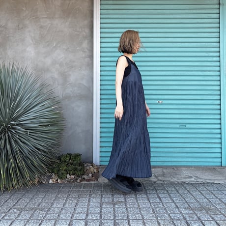【Baked Crinkle Camisole- One-Piece】c/#Stay Navy,Greige,StayBlack