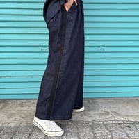 【Denim / Line Wide Pants】