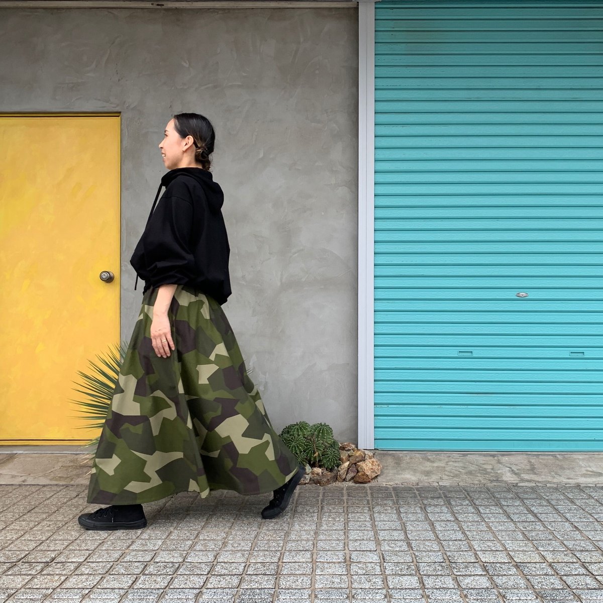 Sweden Camouflage/Flare Skirt】 | RIVER MAIL STORE