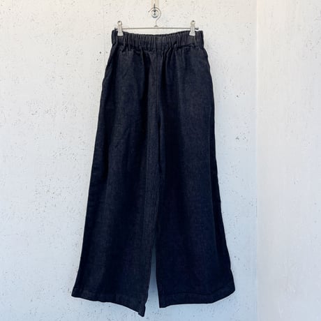 【Denim / Line Wide Pants】