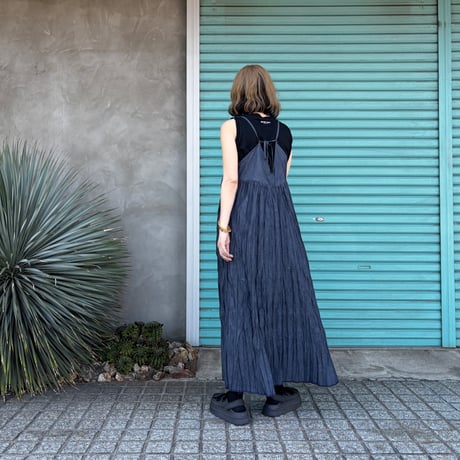 【Baked Crinkle Camisole- One-Piece】c/#Stay Navy,Greige,StayBlack
