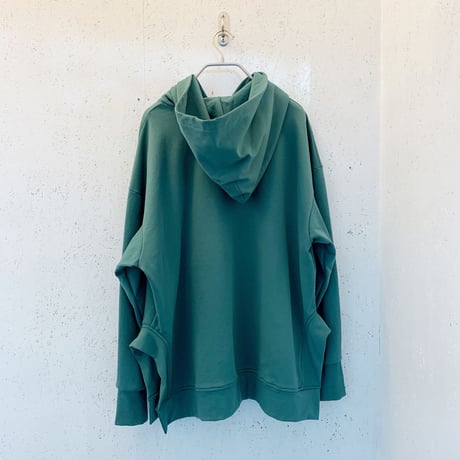 Side Slit Hoodie　antique green