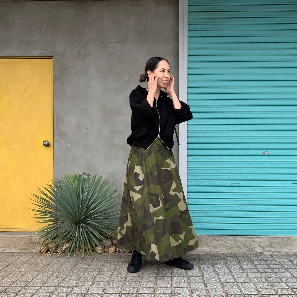 Sweden Camouflage/Flare Skirt】 | RIVER MAIL STORE