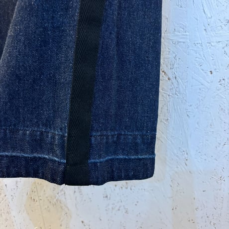 【Denim / Line Semi Wide Pants】 M  バイオ