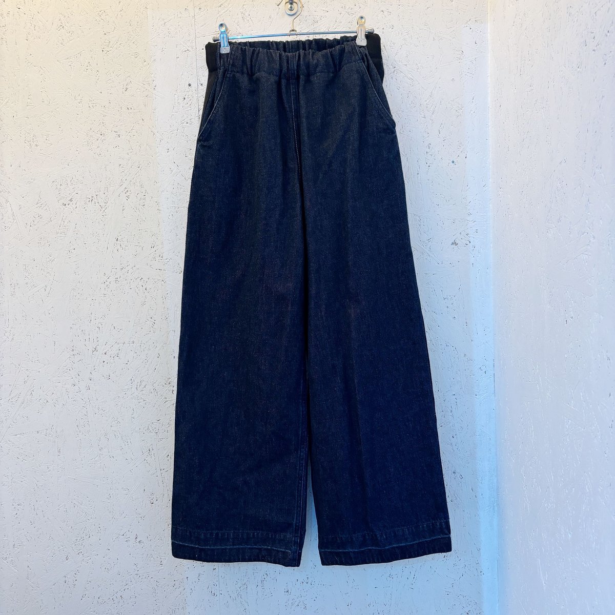 Denim / Line Semi Wide Pants】 M バイオ | RIVER M