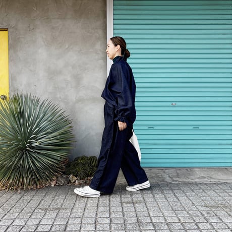 【Denim / Line Wide Pants】