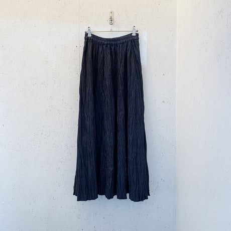 【Baked Crinkle Denim Skirt】オーダー95cm丈