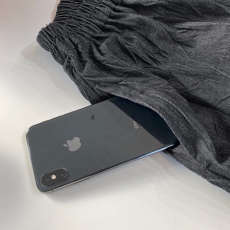 Baked Crinkle Pants  Black