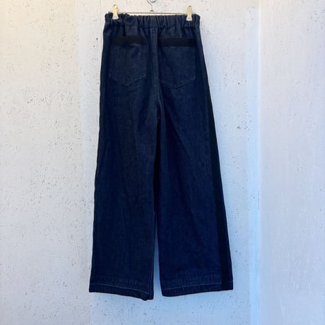 【Denim / Line Semi Wide Pants】 M  バイオ