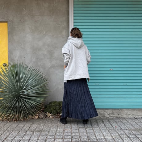 【Back Velour /  Side Slit Hoodie】