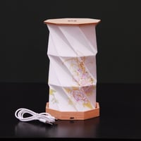創作提灯　牡丹　白木