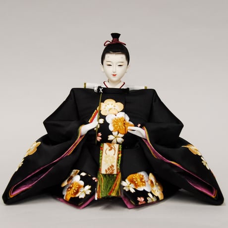 東月謹製　炭胴　三五　川俣正絹梅刺繍　木目唐草　親王飾り