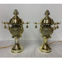 霊前灯　極楽灯10号　ゴールド　(一対)　【オンライン特別価格】