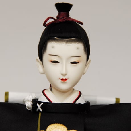 東月謹製　炭胴　三五　川俣正絹梅刺繍　木目唐草　親王飾り