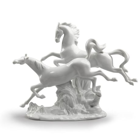 駆ける馬　(White)