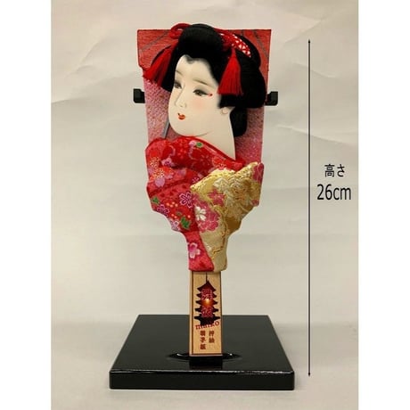 舞妓(左向き)　金襴　江戸押絵羽子板　8号