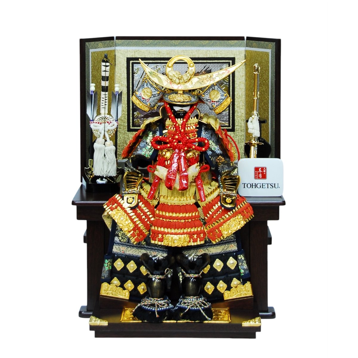 7号上杉謙信公 A706 本革金箔小桜 軍神 7号上杉謙信公鎧収納セット 【WEB限定】2570048 | 人形の東月