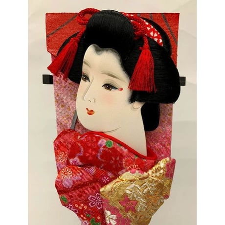 舞妓(左向き)　金襴　江戸押絵羽子板　8号
