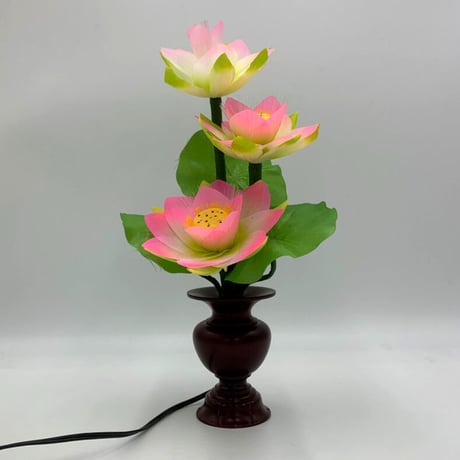【ルミナス灯】　盆提灯　光彩　1号　蓮華　高さ41cm　【送料無料】【web特別価格】