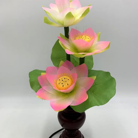 【ルミナス灯】　盆提灯　光彩　1号　蓮華　高さ41cm　【送料無料】【web特別価格】