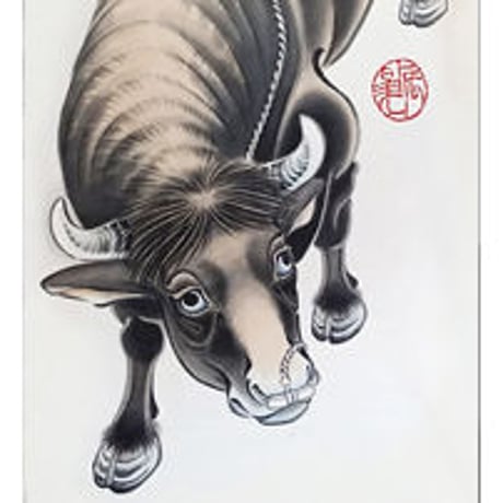 いわき絵のぼり　笛吹童子　室内幟壁掛け（H170×W70cm）心豊かな人生祈願