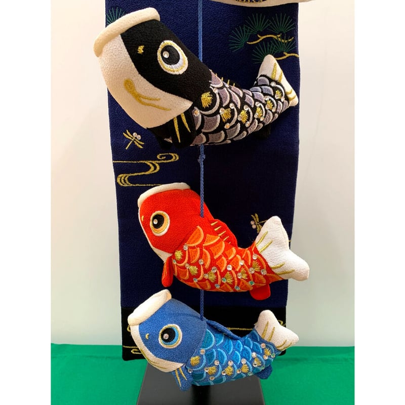 限定新高さ105cm ちりめん 吊るし 室内鯉のぼり 京都龍虎堂