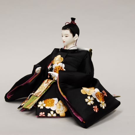 東月謹製　炭胴　三五　川俣正絹梅刺繍　木目唐草　親王飾り