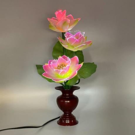 【ルミナス灯】　盆提灯　光彩　1号　蓮華　高さ41cm　【送料無料】【web特別価格】