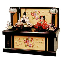 東月謹製　柳　金襴親王　黒溜塗収納飾り【WEB限定販売】