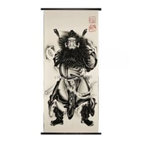 いわき絵のぼり　鍾馗（正面）室内幟壁掛け（H170×W70cm棒80㎝）厄除け