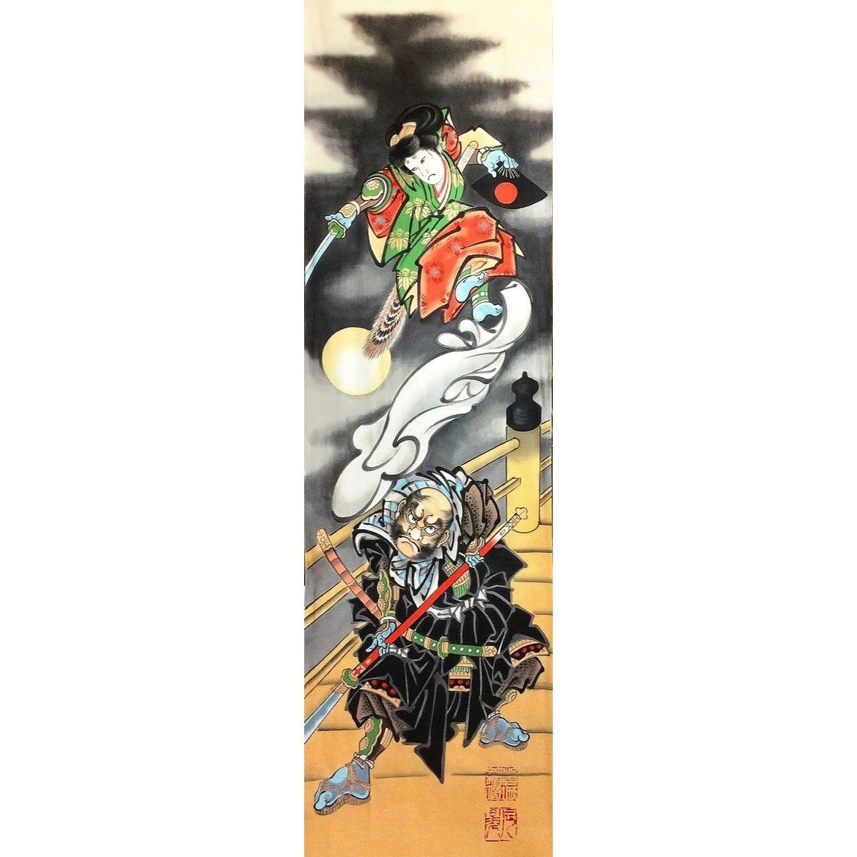 和凧　★牛若丸と弁慶★ 和凧 ☆牛若丸と弁慶☆