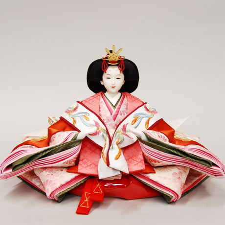 東月謹製　炭胴　三五　川俣正絹梅刺繍　木目唐草　親王飾り