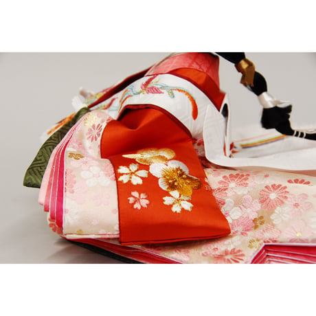 東月謹製　炭胴　三五　川俣正絹梅刺繍　木目唐草　親王飾り