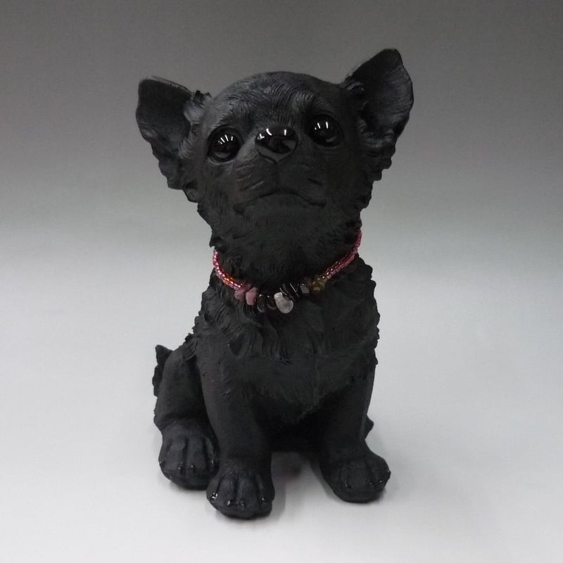 チワワ （約16.5cm） 備長炭の置物 | 人形の東月｜公式オンラインショップ