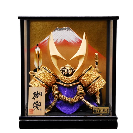 8号GOLD隼兜赤富士蒔絵ケース飾り　【WEB限定特価】0470075