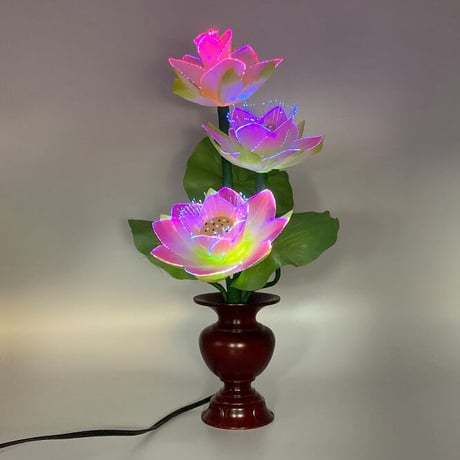 【ルミナス灯】　盆提灯　光彩　1号　蓮華　高さ41cm　【送料無料】【web特別価格】