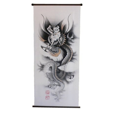 いわき絵のぼり　昇り龍　室内幟壁掛け（H170×W70cm）心願成就