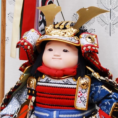 凛々しく優しいお顔の鎧着大将　【間口45㎝】　【WEB限定】  50380026