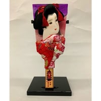 舞妓(右向き)　金襴　江戸押絵羽子板　8号