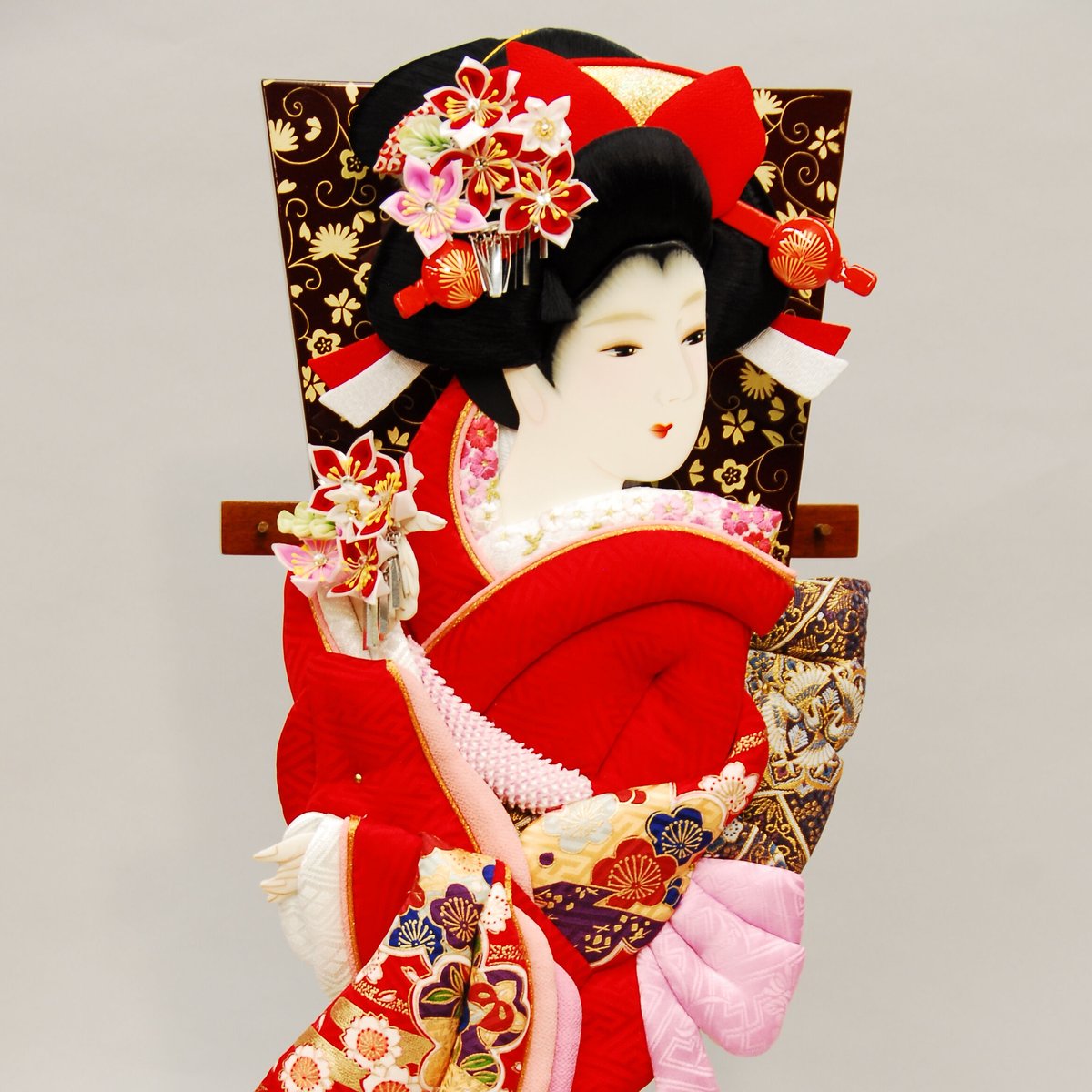 羽子板振袖ガラスケース13号・サイズ間口約29×奥行約23×高さ約55㎝