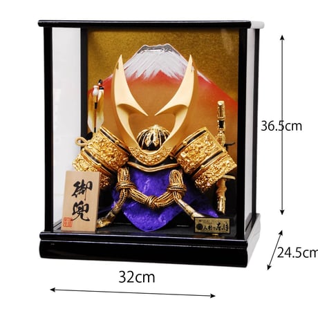 8号GOLD隼兜赤富士蒔絵ケース飾り　【WEB限定特価】0470075