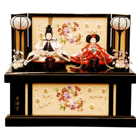 東月謹製　柳　金襴親王　黒溜塗収納飾り【WEB限定販売】