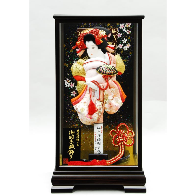 極上帯地正絹小町  手作り 押絵　羽子板飾り 極上帯地正絹小町 押絵 /20号 手作り 押絵羽子板飾り「道成寺