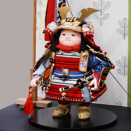 凛々しく優しいお顔の鎧着大将　【間口45㎝】　【WEB限定】  50380026
