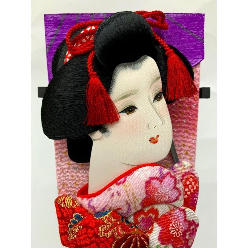 舞妓人形羽子板 40cmほど 一点もの家紋