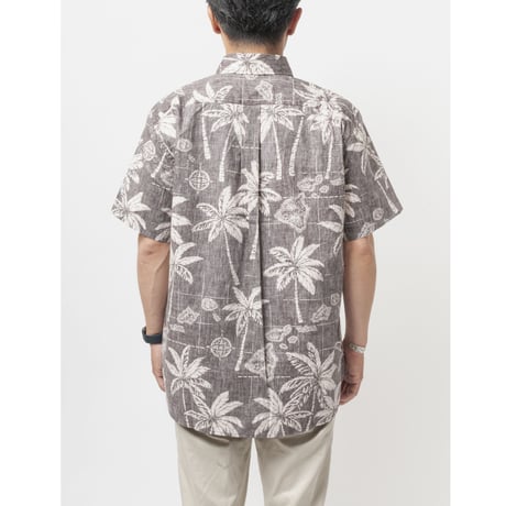 Hawaiian Button Down Shirts - Palm Trees  / Made in Hawaii U.S.A. (60)