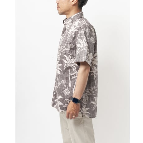 Hawaiian Button Down Shirts - Palm Trees  / Made in Hawaii U.S.A. (60)