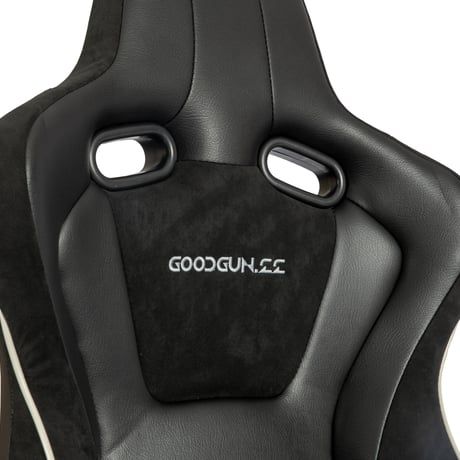 車検対応モデル GoodGunオリジナル アルカンターラ/PVC生地 セミバケットシート カラー：ブラックグレーステッチ