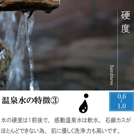 感動温泉水　足湯用温泉水　5リットル4パック入