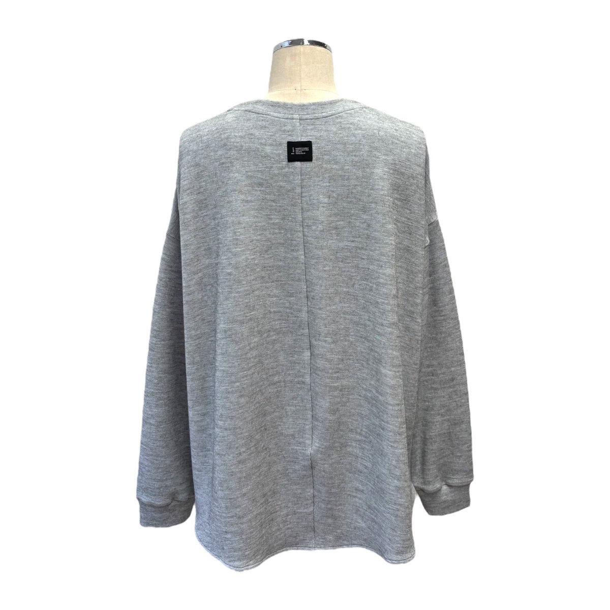 mimic　4/20 JT JANEハイネックギャザー藍純連ロングスリーブ ayane 2025 WINTER】プレーティングリブ生地クルーネックロンT